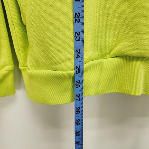 Adidas Adventure Lime Green Hoodie Mens  Size S Kangaroo Pocket Drawstring Hood - Picture 10 of 12